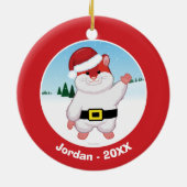 Décoration En Céramique Hamster de Noël (Dos)