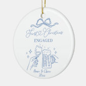 Décoration En Céramique Hand Doodle First Christmas Engaged (Gauche)