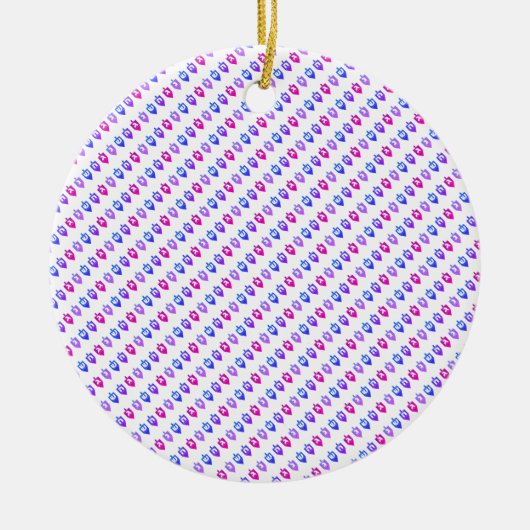 Décoration En Céramique Hanoukka Dreidels colorés (Devant)