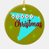 Décoration En Céramique Hanoukka du milieu du siècle/Noël (Dos)