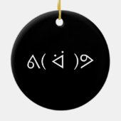 Décoration En Céramique Happy Gary ᕕ( ᐛ )Meme Emoticon Text Art (Dos)