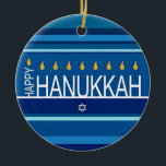 Décoration En Céramique Happy Hanoukka Menorah et Dreidels Ceramic Ornam<br><div class="desc">.Célébrez huit jours et huit nuits du Festival des lumières avec des cartes Hanoukka et des cadeaux. La fête des lumières est ici. Allumez la menorah, jouez avec le dreidel et festoyez sur les latkes et les sufganiyots. Célébrez l'esprit d'Hanoukka avec vos amis, votre famille et vos proches en leur...</div>
