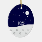 Décoration En Céramique Happy hiver rural : (Droite)