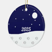 Décoration En Céramique Happy hiver rural : (Gauche)