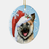 Décoration En Céramique Happy Howlidays Norwegian Elkhound (Droite)