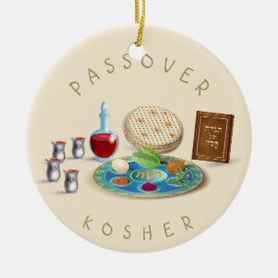 Décoration En Céramique Happy Passover Holiday Kosher Pesach Seder