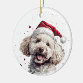 Décoration En Céramique Happy Poodle Dog Christmas Personalized (Gauche)
