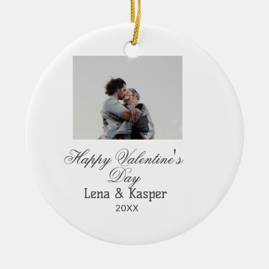 Décoration En Céramique Happy Valentine's day couple photo modern simple t (Devant)