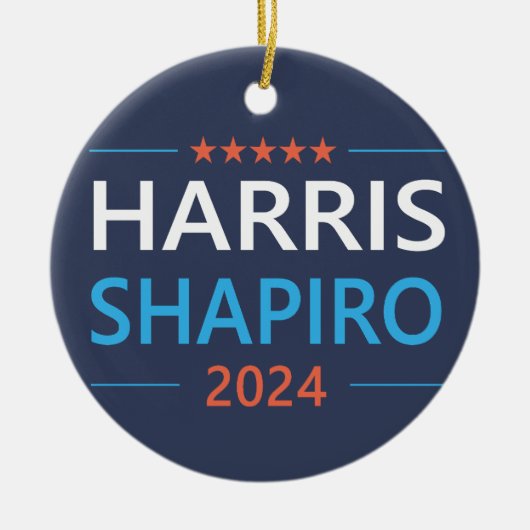 Décoration En Céramique Harris Shapiro 2024 Kamala Harris Democrat (Devant)