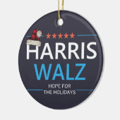 Décoration En Céramique Harris Walz Noël espoir pour les fêtes Kamala (Gauche)