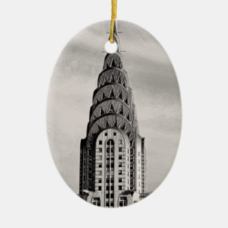 Décoration En Céramique Haut du Chrysler Building NYC - N&B