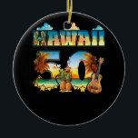 Décoration En Céramique Hawaii 50Th State Hawaiian Beach Hibiscus 50 Maui<br><div class="desc">Aloha Beaches Beach Hawaiian Hawaii les années 70 80 ans retour des îles tropicales Aloha State pour surfeurs, mariée, mariée, Honolulu, mariage dans Hawaii State, fiance, surf, surf, nuptiale, fête de la bachelorette, Hawaiian chemise ananas sur les vacances d'été. Crave Hawaïenne ? Aloha Hawaiian Tiki design. Portez ce graphique à...</div>