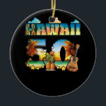 Décoration En Céramique Hawaii 50Th State Hawaiian Beach Hibiscus 50 Maui<br><div class="desc">Aloha Beaches Beach Hawaiian Hawaii les années 70 80 ans retour des îles tropicales Aloha State pour surfeurs, mariée, mariée, Honolulu, mariage dans Hawaii State, fiance, surf, surf, nuptiale, fête de la bachelorette, Hawaiian chemise ananas sur les vacances d'été. Crave Hawaïenne ? Aloha Hawaiian Tiki design. Portez ce graphique à...</div>