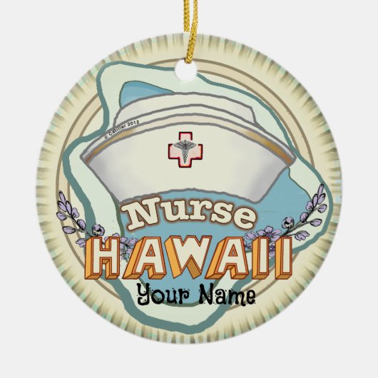 Décoration En Céramique Hawaii Nurse (Devant)