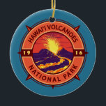 Décoration En Céramique Hawaii Volcanoes National Park Retro Compass<br><div class="desc">Hawaii Volcanoes vector artwork design. The park is on Hawaii Island. At its heart are the Kīlauea and Mauna Loa active volcanoes.</div>