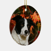 Décoration En Céramique Headshot d'automne de border collie (Droite)