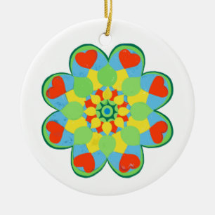 Décoration En Céramique Heart Mandala