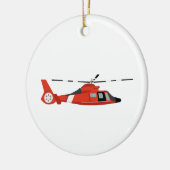 Décoration En Céramique Hélicoptère de la Garde côtière (Gauche)
