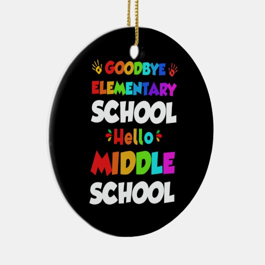 Décoration En Céramique Hello Middle School Graduation école élémentaire (Droite)