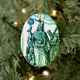 Décoration En Céramique Hermes Trismegistus (Hermes le plus grand des Thri