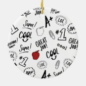 Décoration En Céramique Heure de l'école (Dos)