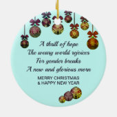 Décoration En Céramique HEUREUSE NUIT | Noël Nouvel An (Dos)