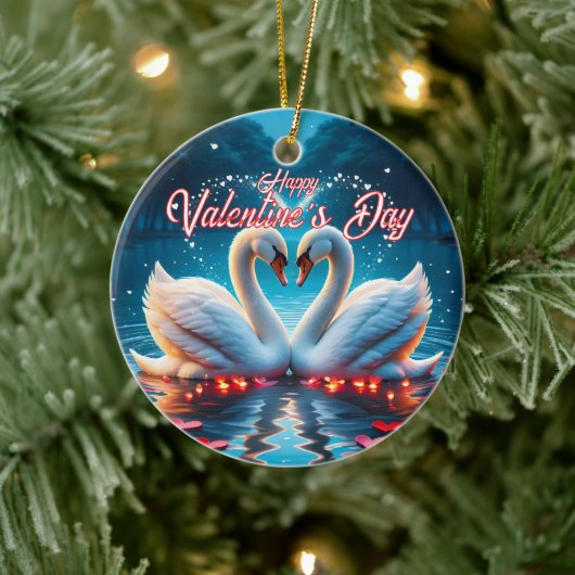 Décoration En Céramique Heureuse Sainte-Valentin (Arbre)