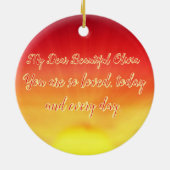 Décoration En Céramique Heureuse Sainte-Valentin (Dos)