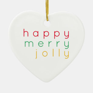 Décoration En Céramique HEUREUX JOY JOLLY Céramique Coeur Ornament