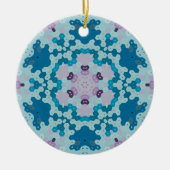 Décoration En Céramique Hex Mandala bleu et violet (Devant)