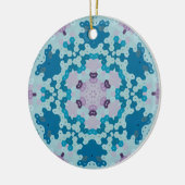 Décoration En Céramique Hex Mandala bleu et violet (Gauche)