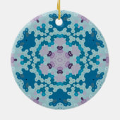 Décoration En Céramique Hex Mandala bleu et violet (Dos)