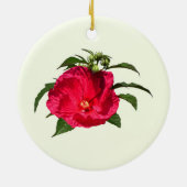 Décoration En Céramique Hibiscus rose foncé (Dos)