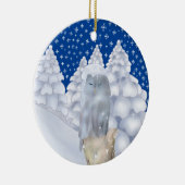 Décoration En Céramique Hibou dans la neige (Droite)