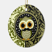 Décoration En Céramique hibou mignon de moustache (Gauche)