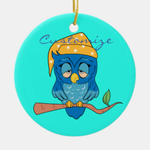 Décoration En Céramique Hibou somnolent Thunder_Cove