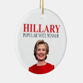 Décoration En Céramique Hillary, gagnant du vote populaire ! (Droite)