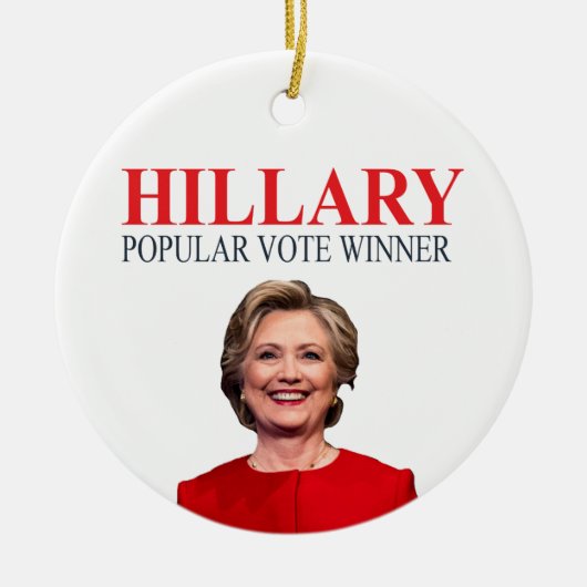 Décoration En Céramique Hillary, gagnant du vote populaire ! (Devant)