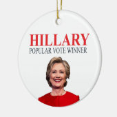 Décoration En Céramique Hillary, gagnant du vote populaire ! (Gauche)