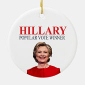 Décoration En Céramique Hillary, gagnant du vote populaire ! (Dos)
