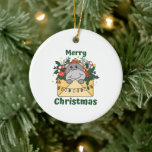 Décoration En Céramique Hippo Christmas Letter Winter Animals Hippos<br><div class="desc">Merry Christmas. The hippo at Christmas a Christmas greeting. Funny animals in the letter for the holidays. A sweet Christmas greeting. Hippos are cute animals and perfect for Christmas.</div>