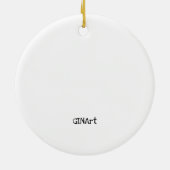 Décoration En Céramique Hippo mignon violet blanc (Dos)