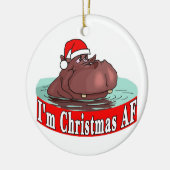 Décoration En Céramique Hippopotame de Noël (Gauche)