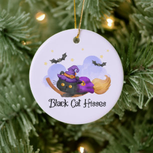 Décoration En Céramique Hisses de chats noirs