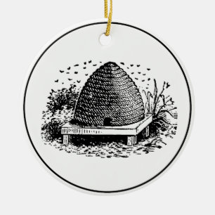 Décoration En Céramique Hive et abeilles #1 Vintage héraldique