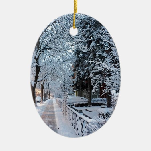 Décoration En Céramique Hiver à Montréal (Devant)