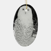 Décoration En Céramique Hivernal Chouette des neiges Animaux Faune Décorat (Droite)