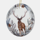 Décoration En Céramique Hiverner Cerf de forêt (Gauche)