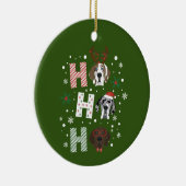 Décoration En Céramique Ho Ho Ho Great Dane Joyeux Noël (Droite)