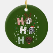 Décoration En Céramique Ho Ho Ho Great Dane Joyeux Noël (Dos)